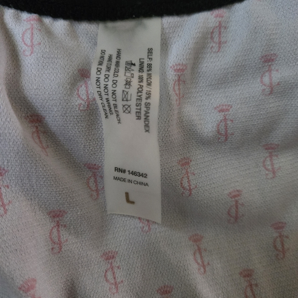 Juicy Couture black label NWT brazilian one piece bathing suit szL - Picture 6 of 9